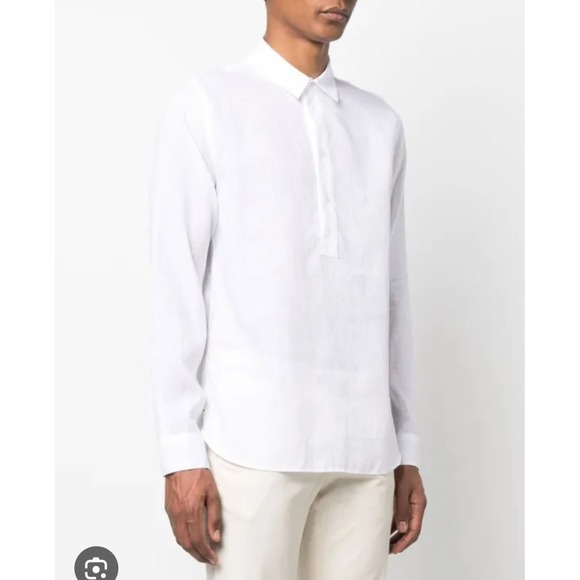 Orlebar Brown Other - ORLEBAR BROWN Mens White Long Sleeve Button Up Shirt